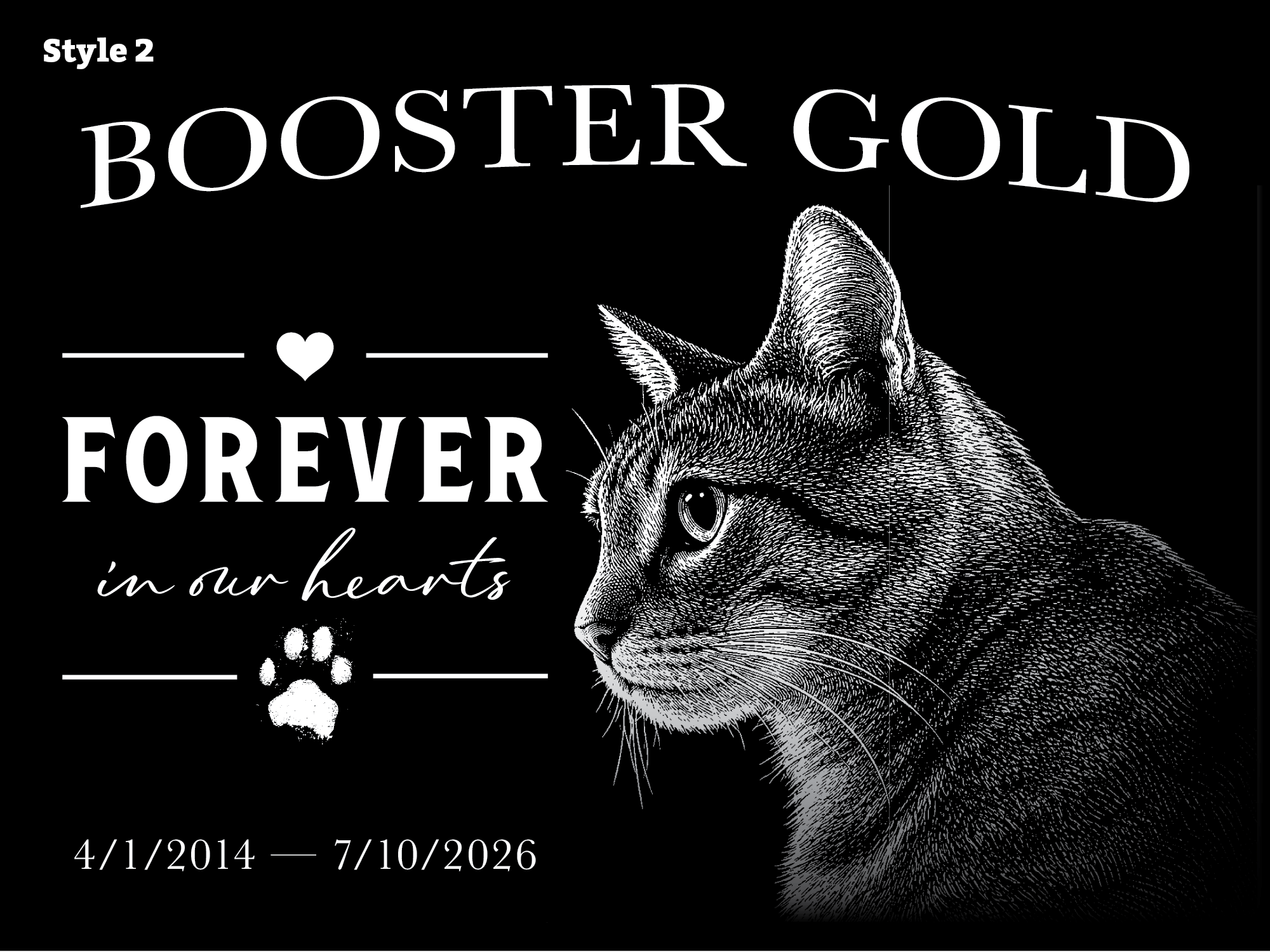 Personalized Pet Memorial Plaque – Custom Photo Engraved on Natural Slate