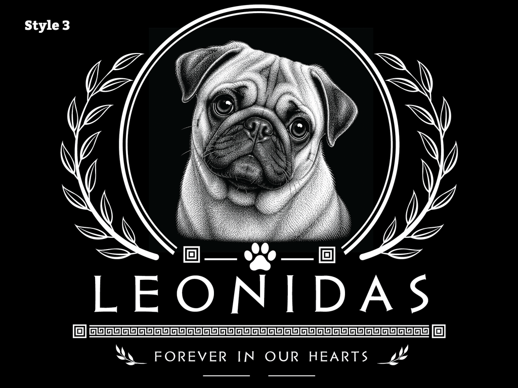 Personalized Pet Memorial Plaque – Custom Photo Engraved on Natural Slate