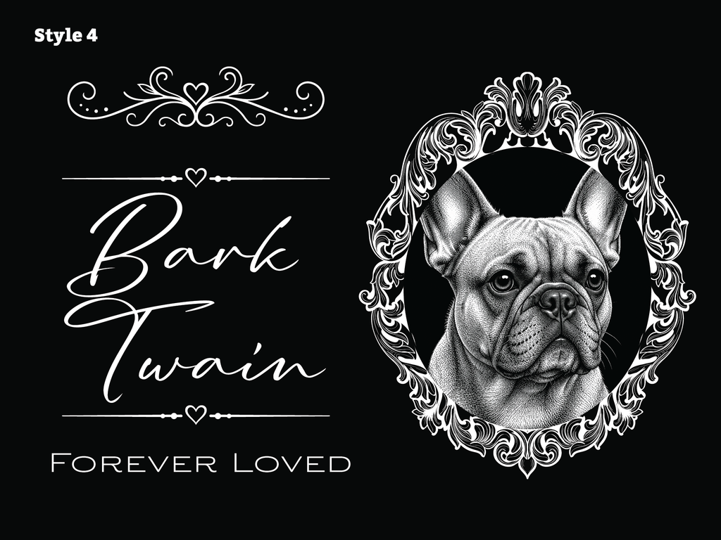 Personalized Pet Memorial Plaque – Custom Photo Engraved on Natural Slate