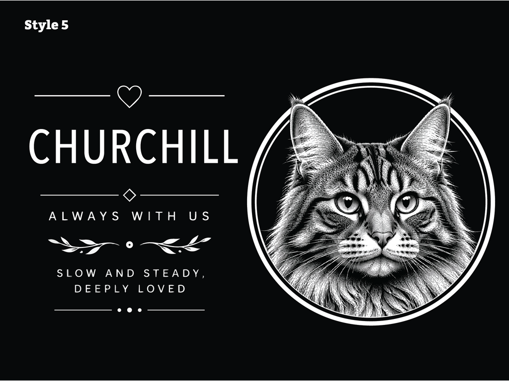 Personalized Pet Memorial Plaque – Custom Photo Engraved on Natural Slate