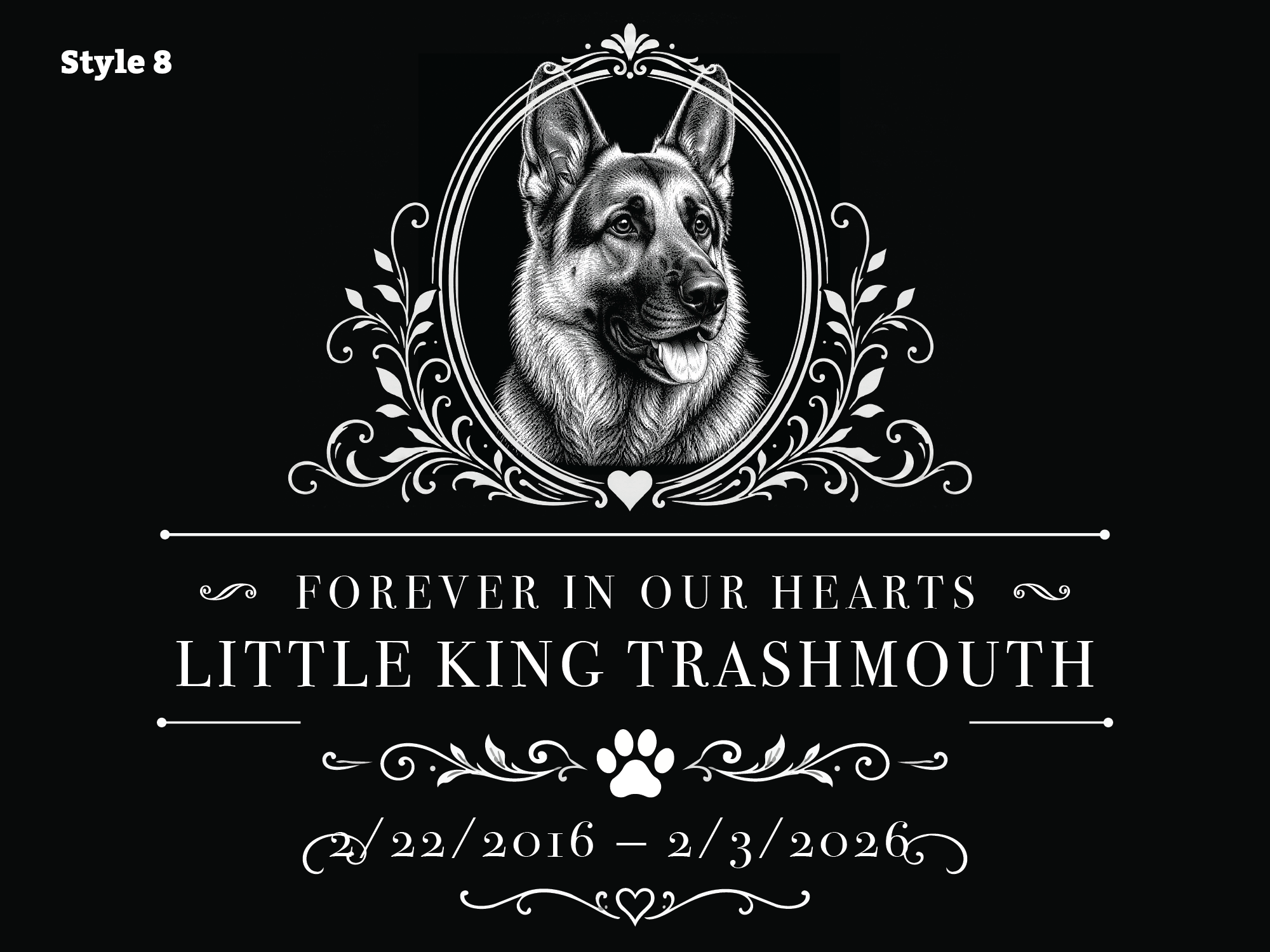 Personalized Pet Memorial Plaque – Custom Photo Engraved on Natural Slate